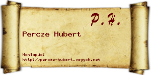 Percze Hubert névjegykártya
